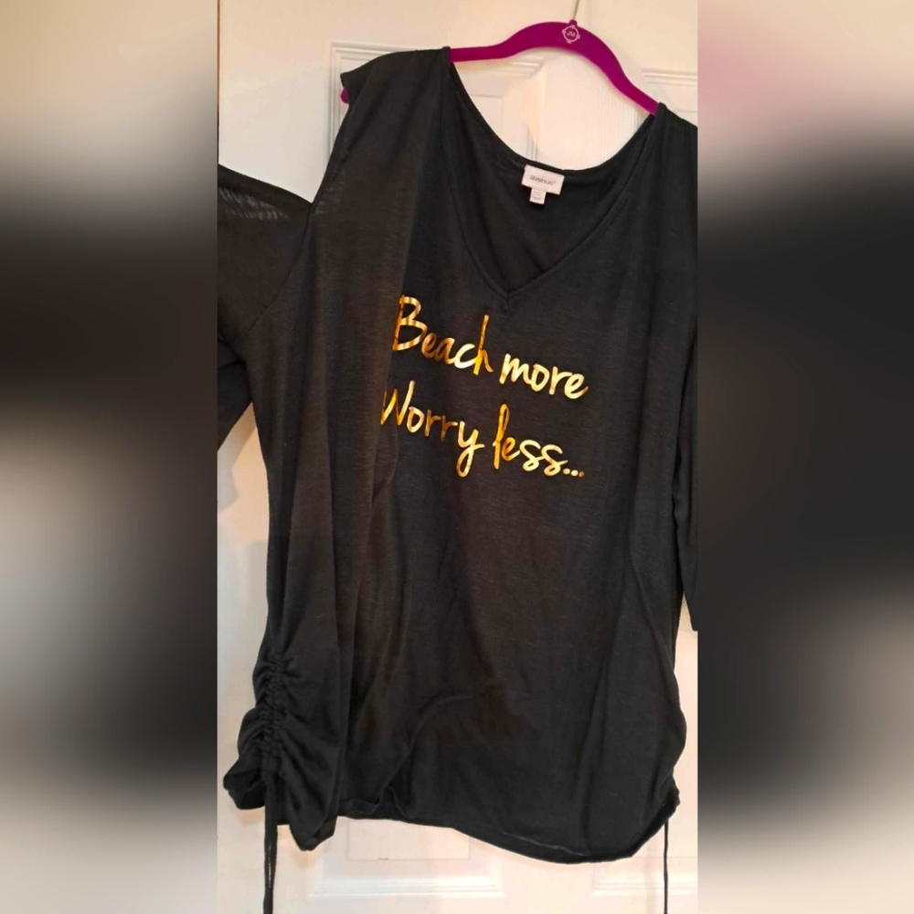 Avenue cold shoulder top